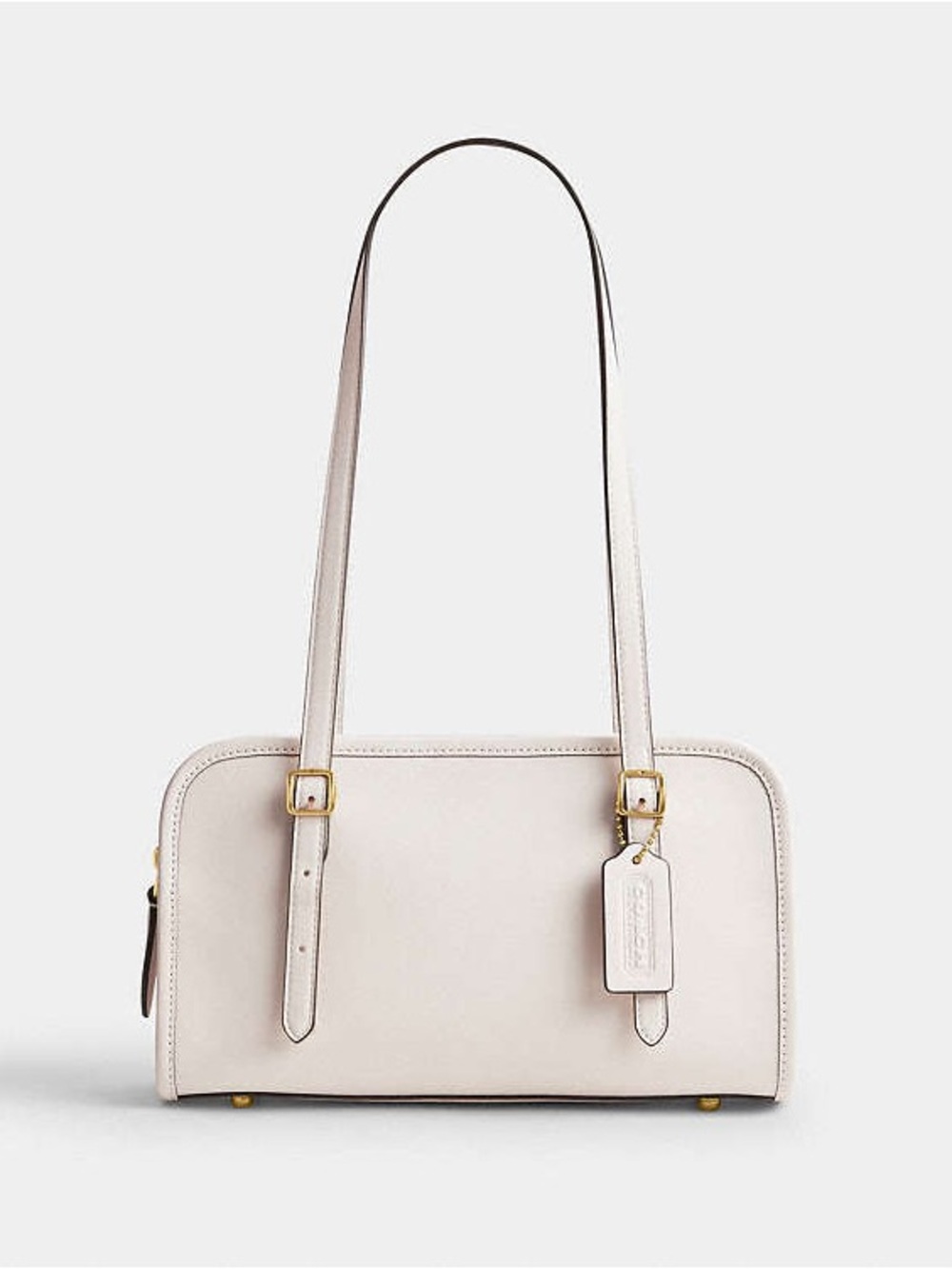 ‼️NEW Coach Swing Zip Small Chalk Leather Shoulder Bag